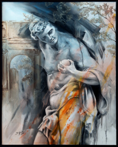 Painting titled "Atlas" by Sylvia Mota, Original Artwork, Oil