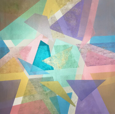 绘画 标题为“Floating Layers” 由Cristina Ticovschi, 原创艺术品, 丙烯
