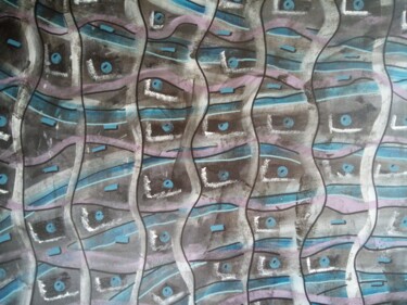 Painting titled "FAB" by Henri Philippe Aumaitre, Original Artwork, Acrylic Mounted on Wood Stretcher frame