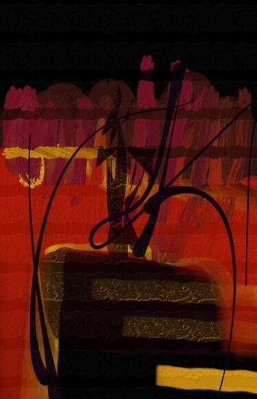 Arts numériques intitulée "Enfer..." par Jacky Patin, Œuvre d'art originale, Peinture numérique