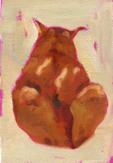 Painting titled "Cat 9" by Anja Rudko, Original Artwork, Oil