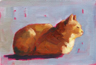 绘画 标题为“cat 10” 由Anja Rudko, 原创艺术品, 油