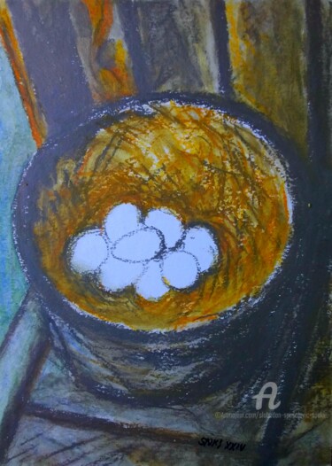 Painting titled "Oon" by Slobodan Spasojevic (Spaki), Original Artwork, Pastel