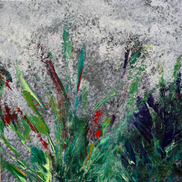 绘画 标题为“WEEDS AGAINST THE O…” 由Patricia Cori, 原创艺术品, 丙烯 安装在木质担架架上