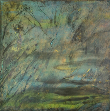 绘画 标题为“WETLANDS ON A PLANE…” 由Patricia Cori, 原创艺术品, 丙烯 安装在木质担架架上