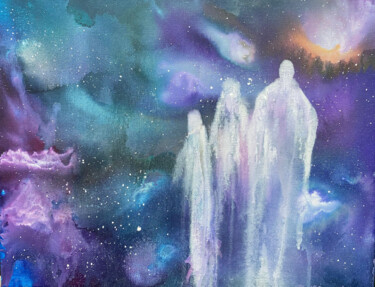 绘画 标题为“LIGHTBEINGS OF THE…” 由Patricia Cori, 原创艺术品, 丙烯 安装在木质担架架上
