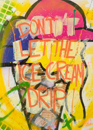 Schilderij getiteld "“Don’t Let The Ice…" door Stptgl, Origineel Kunstwerk, Acryl Gemonteerd op Frame voor houten brancard