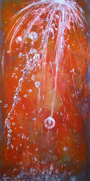 Painting titled "le chant des érables" by Patricia Blondel, Original Artwork, Acrylic Mounted on Wood Stretcher frame