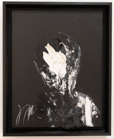 Title of artwork UNTITLED Portrait work Pittura intitolato "Title of artwork…" da Tomoya Nakano, Opera d'arte originale, Olio Montato su Telaio per barella in legno