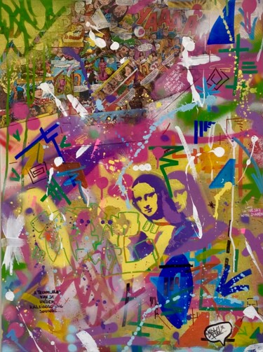 Schilderij getiteld "“Sgt. Pepper” by ST…" door Stptgl, Origineel Kunstwerk, Acryl Gemonteerd op Frame voor houten brancard