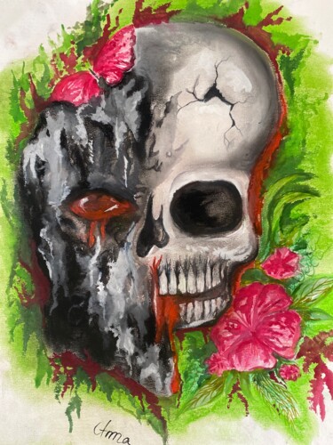 Painting titled "VerdeckterSchmerz" by Anna Stark, Original Artwork, Chalk