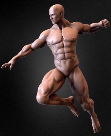 Superhero Henry Kevill Basemesh 3D Model by Yacine BRINIS 2 Digital Arts titled "Superhero Henry Kev…" by Yacine Brinis, Original Artwork, 3D Modeling