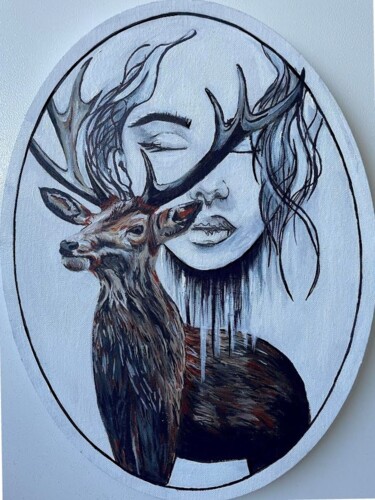 Peinture intitulée "The sun comes to al…" par Pinky Dusky, Œuvre d'art originale, Acrylique Monté sur Châssis en bois