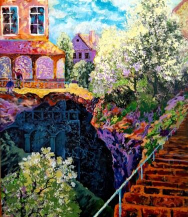 Malerei mit dem Titel "acrylic painting "R…" von Anton Zapotochnyi, Original-Kunstwerk, Acryl Auf Keilrahmen aus Holz montie…
