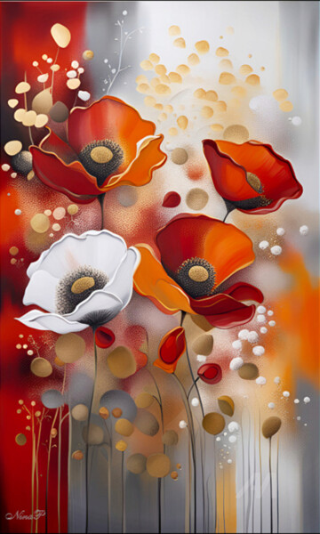 Arts numériques intitulée "Wonderful flowers r…" par Umculi, Œuvre d'art originale, Peinture numérique