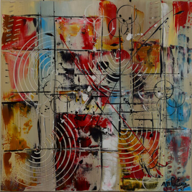 Peinture intitulée "Instant Graphique" par Anne Marie Palaze, Œuvre d'art originale, Acrylique