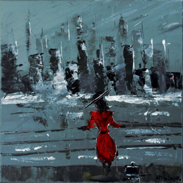 "Arrivée en Ville II" başlıklı Tablo Anne Marie Palaze tarafından, Orijinal sanat, Akrilik