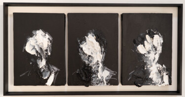 TITLE "UNTITLED Portrait works" 绘画 标题为“TITLE "UN…” 由Tomoya Nakano, 原创艺术品, 油 安装在木质担架架上