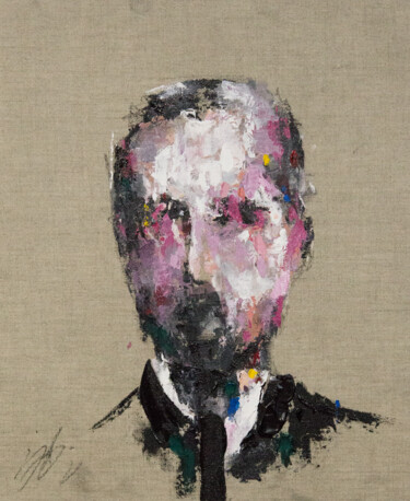Title " UNTITLED Portrait work " 绘画 标题为“Title " UNTITLED Po…” 由Tomoya Nakano, 原创艺术品, 油 安装在木质担架架上