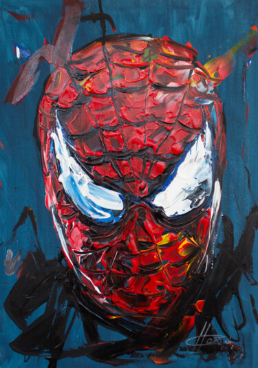 绘画 标题为“Abstrakter Spiderman” 由Denlexx, 原创艺术品, 丙烯