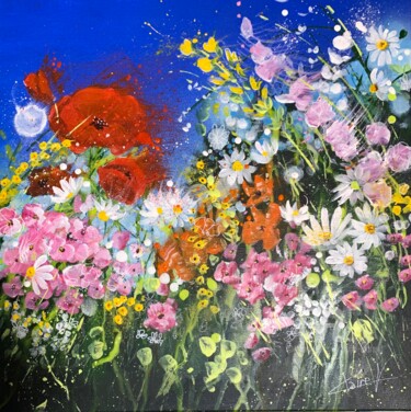 Peinture intitulée "Feu d’artifice d’av…" par Claire Morand, Œuvre d'art originale, Acrylique Monté sur Châssis en bois