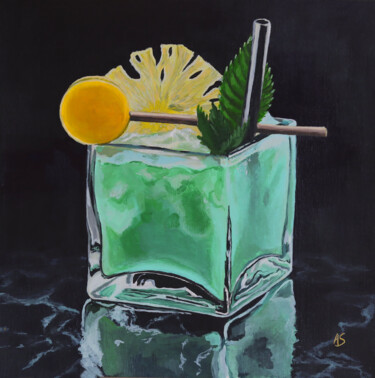 Painting titled "Instagrammable, The…" by Aleksandra Stefanova (ASupernova Studio), Original Artwork, Acrylic Mounted on Oth…