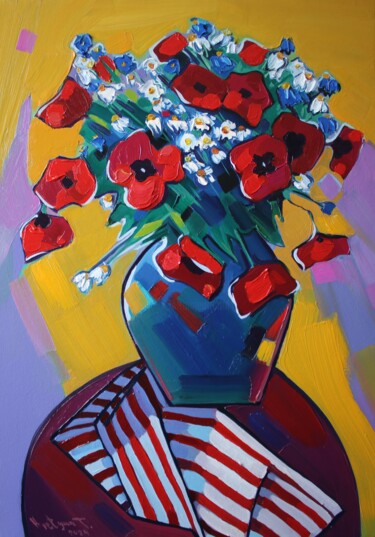 제목이 "Poppies _2"인 미술작품 Tigran Avetyan로, 원작, 기름