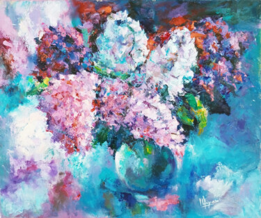 Pintura titulada "Éclat de Fleurs" por Iryna Malynovska, Obra de arte original, Oleo Montado en Bastidor de camilla de madera