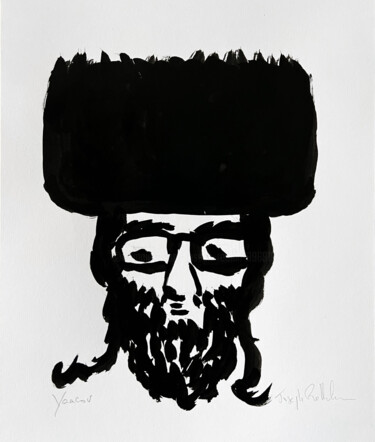 Schilderij getiteld "Yaacov" door Joseph Rethlin, Origineel Kunstwerk, Inkt