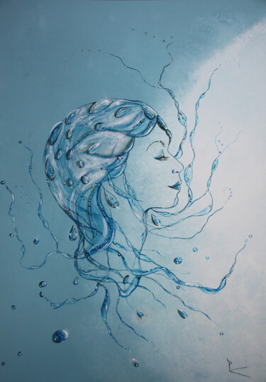 Peinture intitulée "le vrai visage de l…" par Patricia Blondel, Œuvre d'art originale, Acrylique Monté sur Panneau de bois