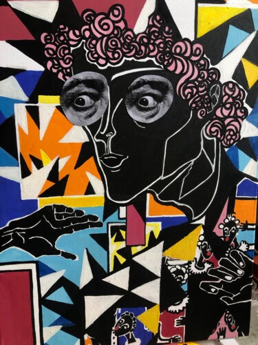 Schilderij getiteld ""The Observer"" door Melissa Wright Katongola, Origineel Kunstwerk, Acryl