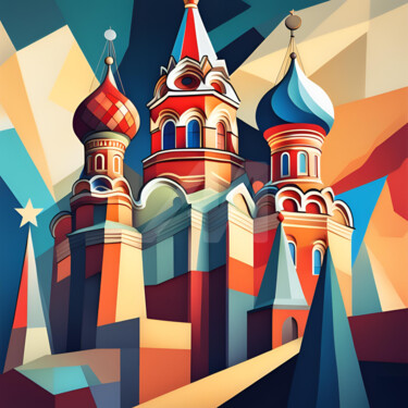 数字艺术 标题为“russie cubisme” 由Caprice, 原创艺术品, AI生成的图像