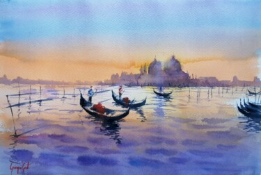 Pittura intitolato "Venice 121" da Giorgio Gosti, Opera d'arte originale, Acquarello