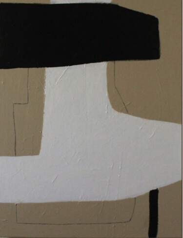 「Abstrait minimalist…」というタイトルの絵画 Beatrice Bodascaによって, オリジナルのアートワーク, アクリル ウッドストレッチャーフレームにマウント
