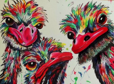 Painting titled "Яркая картина масло…" by Evgenia Duvakina, Original Artwork, Oil