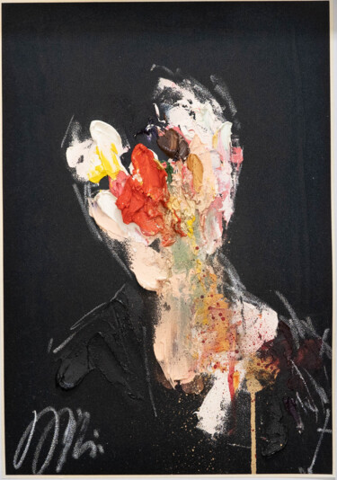 mirror series UNTITLED Portrait (Large size) 绘画 标题为“mirror series UNTIT…” 由Tomoya Nakano, 原创艺术品, 油 安装在纸板上
