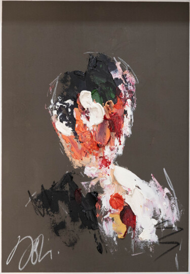 mirror series UNTITLED Portrait (Large size) 绘画 标题为“mirror series UN…” 由Tomoya Nakano, 原创艺术品, 油 安装在纸板上