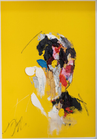 mirror series UNTITLED Portrait (Large size) 绘画 标题为“mirror series UNT…” 由Tomoya Nakano, 原创艺术品, 油 安装在纸板上