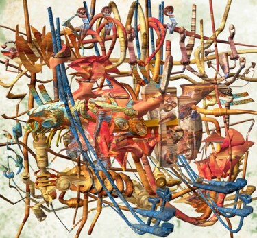 Ζωγραφική με τίτλο "Swirling Effects an…" από Ryota Matsumoto, Αυθεντικά έργα τέχνης, Ακρυλικό