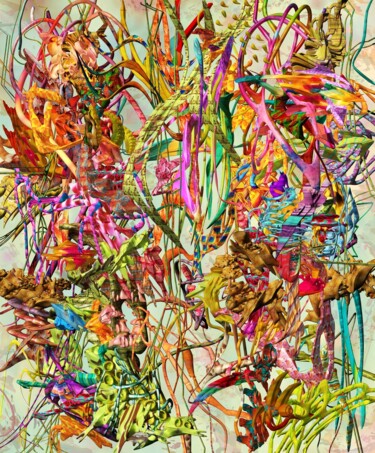 绘画 标题为“Recursive Topograph…” 由Ryota Matsumoto, 原创艺术品, 丙烯