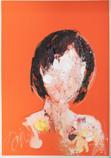 'mirror series UNTITLED Portrait (Large size) 绘画 标题为“'mirror series UNTI…” 由Tomoya Nakano, 原创艺术品, 油 安装在纸板上