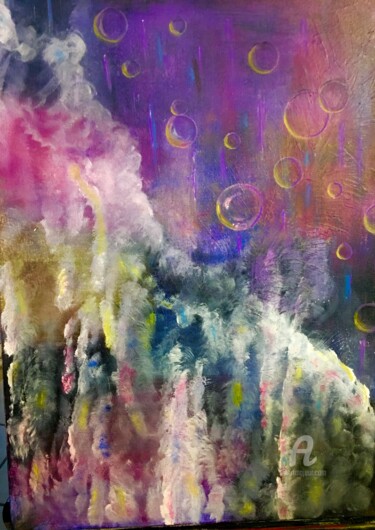 Peinture intitulée "Douceurs et Métamor…" par Véronique Constantin, Œuvre d'art originale, Acrylique Monté sur Châssis en bo…