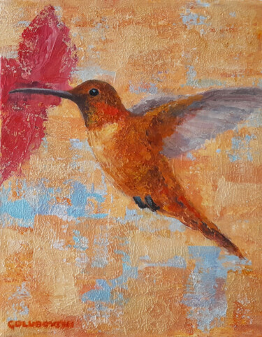 绘画 标题为“hummingbird 5” 由Nikola Golubovski, 原创艺术品, 丙烯