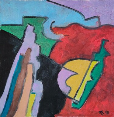 Painting titled "Through barriers to…" by Lubomir Tkacik, Original Artwork, Oil