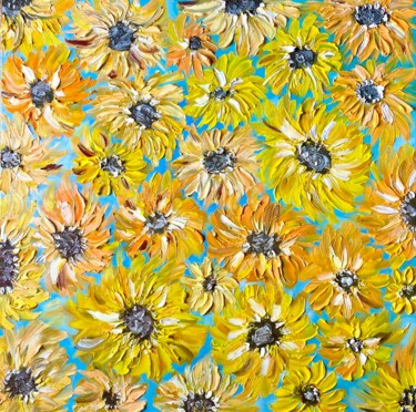 Pittura intitolato "SUNFLOWER" da Helen She, Opera d'arte originale, Olio