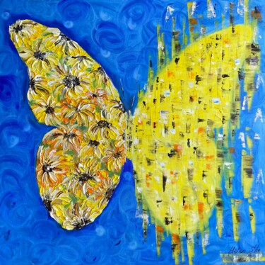 Peinture intitulée "BUTTERFLY MATRIX VA…" par Helen She, Œuvre d'art originale, Huile Monté sur Châssis en bois
