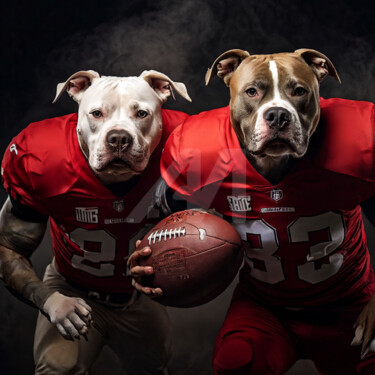 数字艺术 标题为“Pitbull sport” 由Caprice, 原创艺术品, AI生成的图像