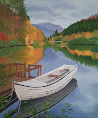 제목이 "Mountain Lake"인 미술작품 Andrey Chudinov로, 원작, 기름