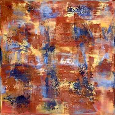Pittura intitolato "Brown and Blue" da Master Phago, Opera d'arte originale, Acrilico