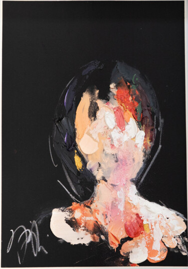 TITLE "mirror series UNTITLED Portrait (Large size)" Pittura intitolato "TITLE "mirror serie…" da Tomoya Nakano, Opera d'arte originale, Olio Montato su Cartone